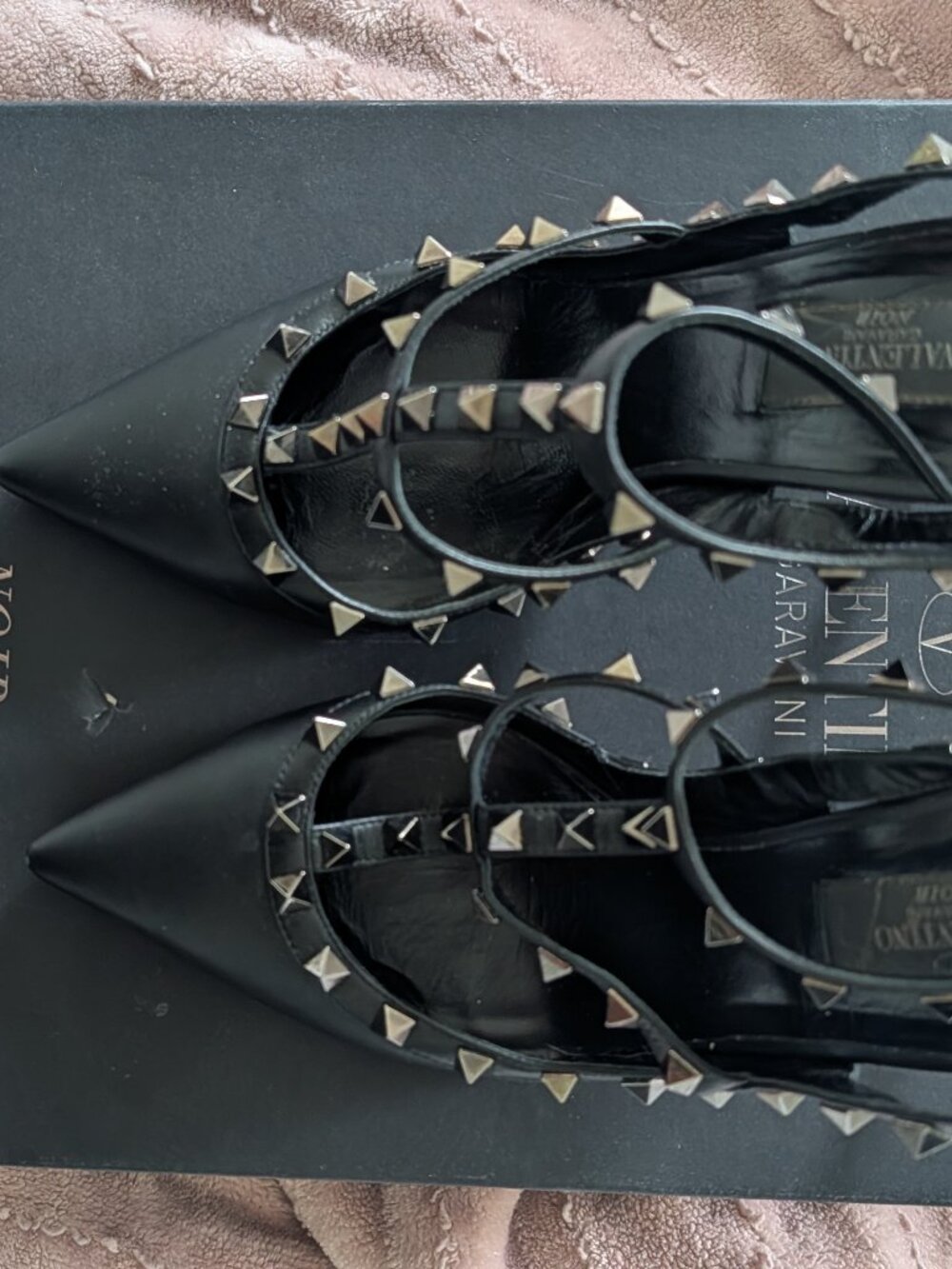 Valentino Black Studded Stiletto Heels – Size 39